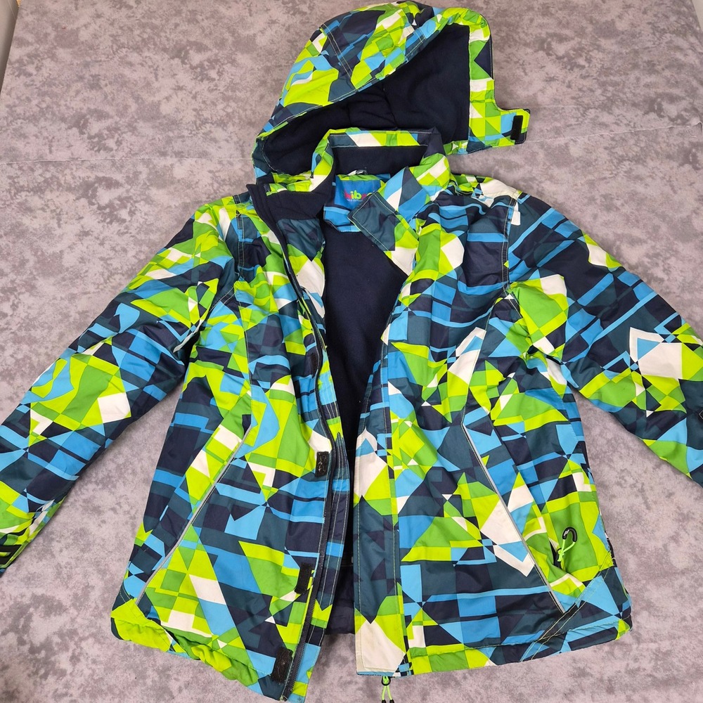 Phibee Kids Outdoor Ski Jacket XL Waterproof Winter Coat 170/176 CM Blue Green